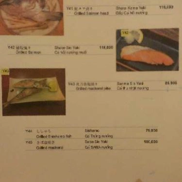Thực đơn- Nhà Hàng Mặt Trời Mọc - Ẩm Thực Nhật Bản