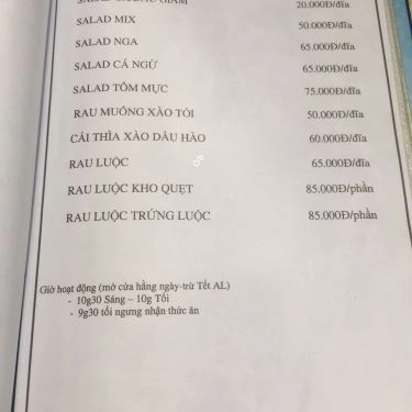 Tổng hợp- Mây Bốn Phương - Quán Ăn Á & Âu