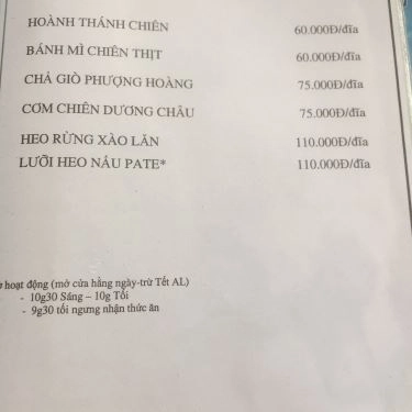 Tổng hợp- Mây Bốn Phương - Quán Ăn Á & Âu