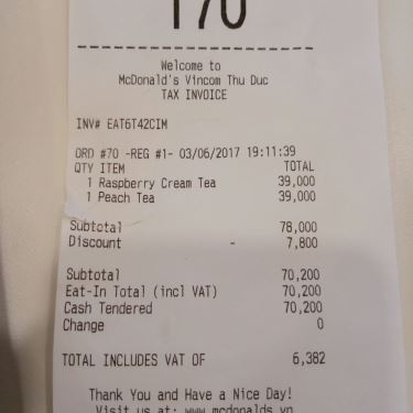 Tổng hợp- Quán Ăn McDonald's - Vincom Thủ Đức