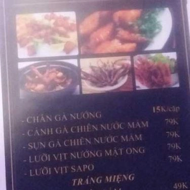 Thực đơn- Quán Ăn Hải Sản MCV - Phan Chu Trinh