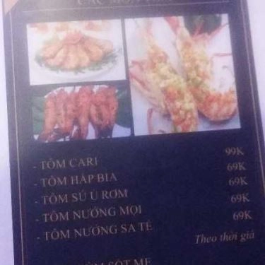 Thực đơn- Quán Ăn Hải Sản MCV - Phan Chu Trinh