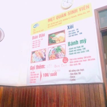 Thực đơn- Quán Ăn Mẹt Quán Sinh Viên