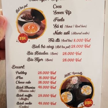 Thực đơn- Nhà Hàng MHC Coffee & Restaurant