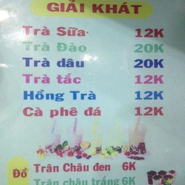 Thực đơn- Quán Ăn Mì Cay, Trà Sữa & Ăn Vặt