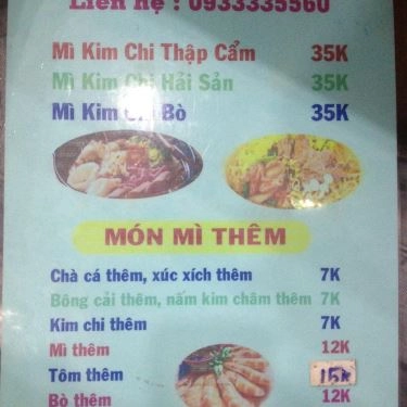 Thực đơn- Quán Ăn Mì Cay, Trà Sữa & Ăn Vặt