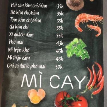 Thực đơn- Quán Ăn Mì Cay BoongBoong