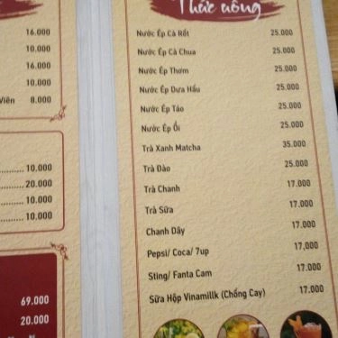 Thực đơn- Quán Ăn Mì Cay Lutupu - Lê Trọng Tấn