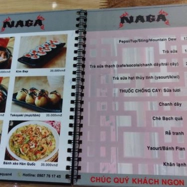 Thực đơn- Quán Ăn Mì Cay Naga - Khánh Hội