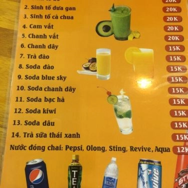 Thực đơn- Quán Ăn Mì Cay Nagami