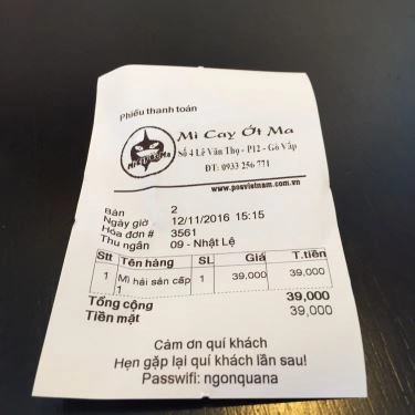 Tổng hợp- Quán Ăn Mì Cay Ớt Ma - Lê Văn Thọ