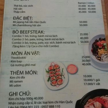 Thực đơn- Quán Ăn Mì Cay's Chef - Phạm Ngọc Thạch
