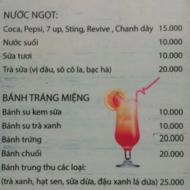 Thực đơn- Quán Ăn Mì Cay's Chef - Phạm Ngọc Thạch