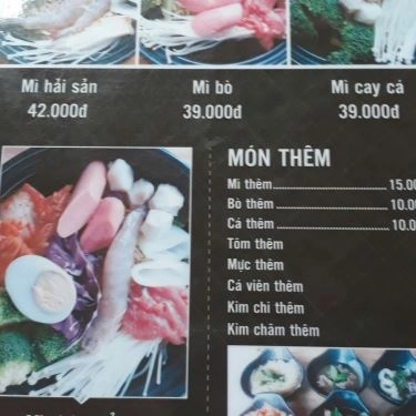 Thực đơn- Quán Ăn Mì Cay Singa