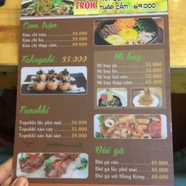 Thực đơn- Quán Ăn Mì Cay Yummy