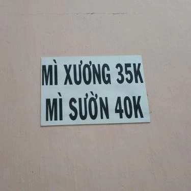Thực đơn- Quán Ăn Mì Chấn Phong