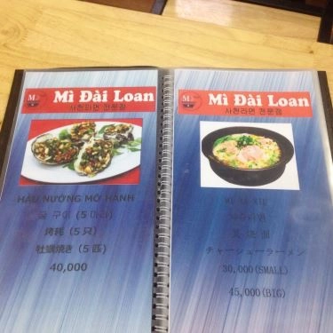 Thực đơn- Quán Ăn Mì Đài Loan