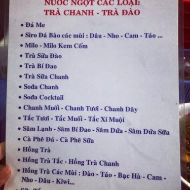 Thực đơn- Quán Ăn Mì Hến Thiện