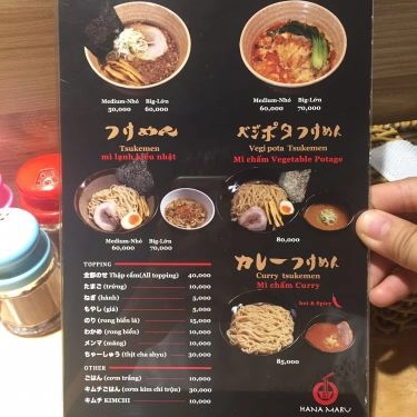 Thực đơn- Quán Ăn Mì Nhật Hana Maru