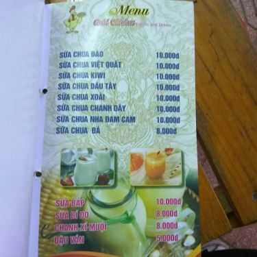 Thực đơn- Quán Ăn Mì Ốp La Gà Vàng