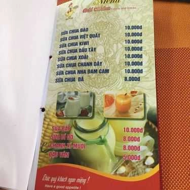 Thực đơn- Quán Ăn Mì Ốp La Gà Vàng