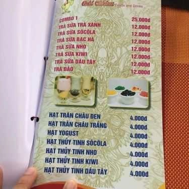 Thực đơn- Quán Ăn Mì Ốp La Gà Vàng