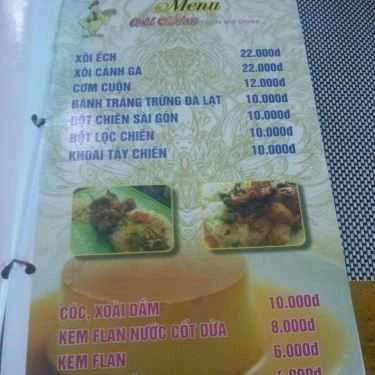 Thực đơn- Quán Ăn Mì Ốp La Gà Vàng