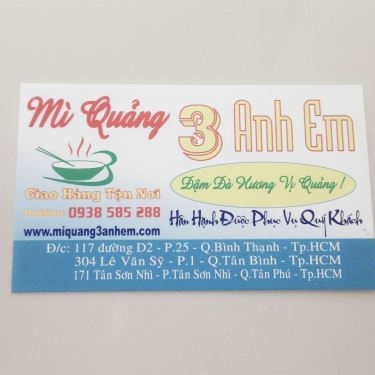 Tổng hợp- Nhà Hàng Mì Quảng 3 Anh Em - Đường D2