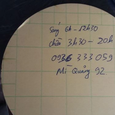 Tổng hợp- Quán Ăn Mì Quảng 92 - Đường Số 6