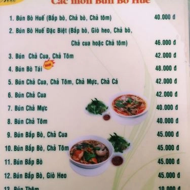 Thực đơn- Quán Ăn Mì Quảng Ăn Là Nhớ - Cửu Long