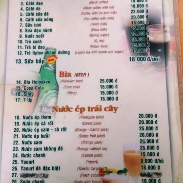 Thực đơn- Quán Ăn Mì Quảng Ăn Là Nhớ - Cửu Long