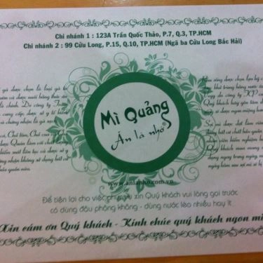 Tổng hợp- Quán Ăn Mì Quảng Ăn Là Nhớ - Trần Quốc Thảo