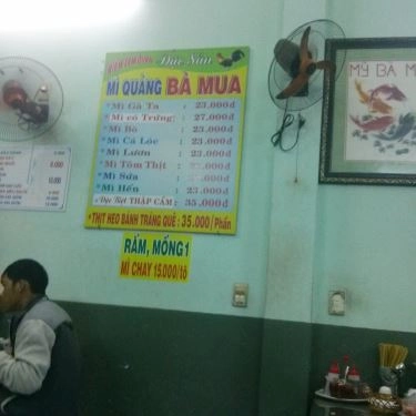 Thực đơn- Quán Ăn Mì Quảng Bà Mua - Đặng Dung