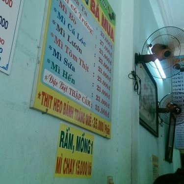 Thực đơn- Quán Ăn Mì Quảng Bà Mua - Đặng Dung