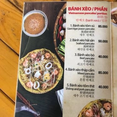 Thực đơn- Quán Ăn Đặc Sản Mì Quảng Bà Mua - Nguyễn Văn Thoại