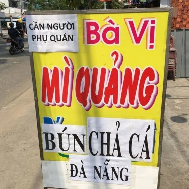 Thực đơn- Quán Ăn Bà Vị - Mì Quảng Đà Nẵng