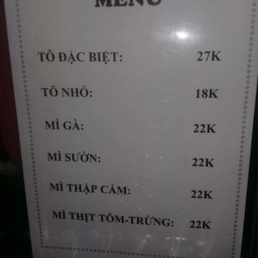 Thực đơn- Quán Ăn Mì Quảng Đại Lộc - Đường Số 12