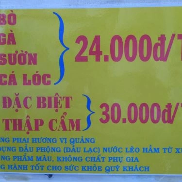 Thực đơn- Quán Ăn Mì Quảng Điện Bàn