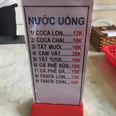 Thực đơn- Quán Ăn Mì Quảng Quỳnh Khương
