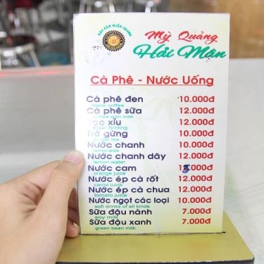 Thực đơn- Quán Ăn Mì Quảng Hải Mân - Nguyễn Hữu Thọ