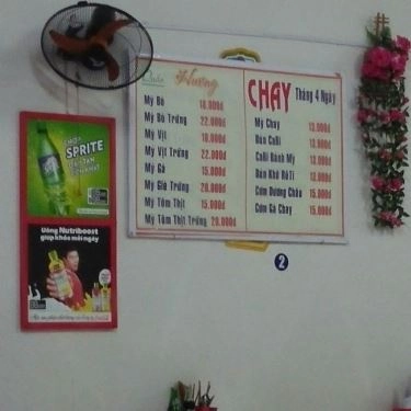 Thực đơn- Quán Ăn Mì Quảng Hương - Tôn Đức Thắng