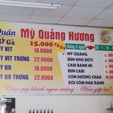 Thực đơn- Quán Ăn Mì Quảng Hương - Tôn Đức Thắng