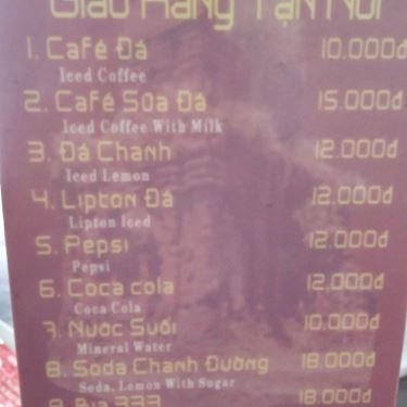 Thực đơn- Quán Ăn Mì Quảng Mỹ Sơn - Hồng Lạc
