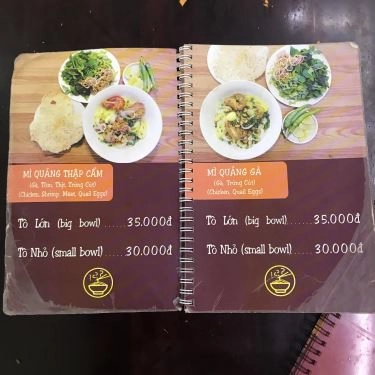 Thực đơn- Quán Ăn Mì Quảng Nam 127