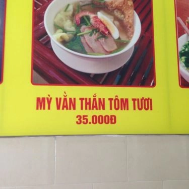 Thực đơn- Quán Ăn Mì Vằn Thắn - Trần Quốc Hoàn