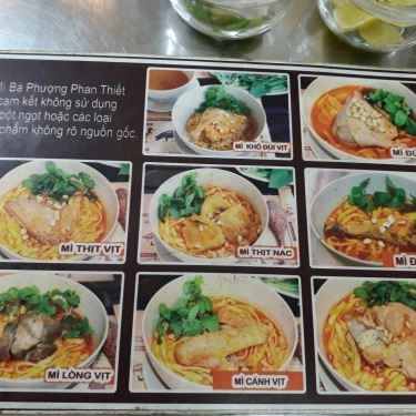 Thực đơn- Quán Ăn Mì Vịt Phan Thiết Bà Phượng - Lê Hồng Phong