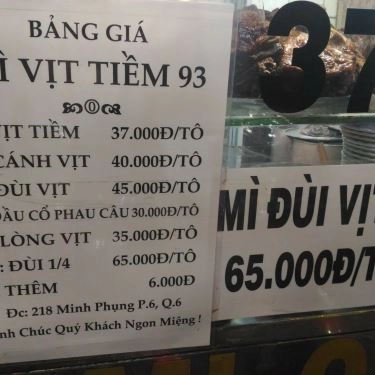 Tổng hợp- Quán Ăn Mì Vịt Tiềm 93 - Minh Phụng