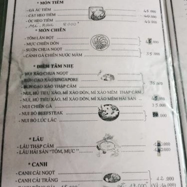 Thực đơn- Quán Ăn Cường Thịnh - Các Món Việt Hoa