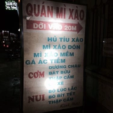 Thực đơn- Quán Ăn Cường Thịnh - Các Món Việt Hoa