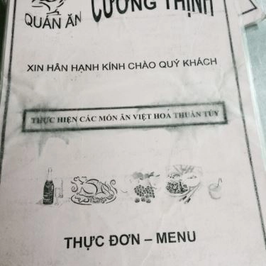 Thực đơn- Quán Ăn Cường Thịnh - Các Món Việt Hoa